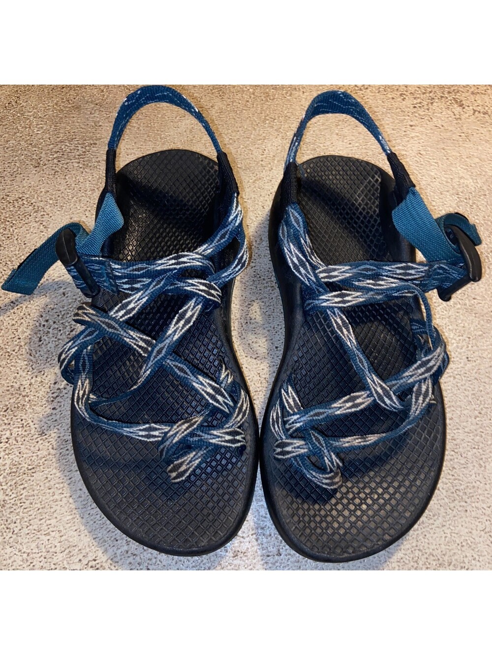 Chaco Classic Black Green Hiking Water Climb Trail Sport Sandals Womens Size 5